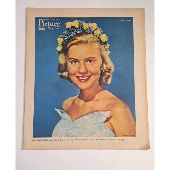 Other - Picture Magazine Minneapolis Sunday Tribune 6/15/58 Swedish Days Marcia Swanson